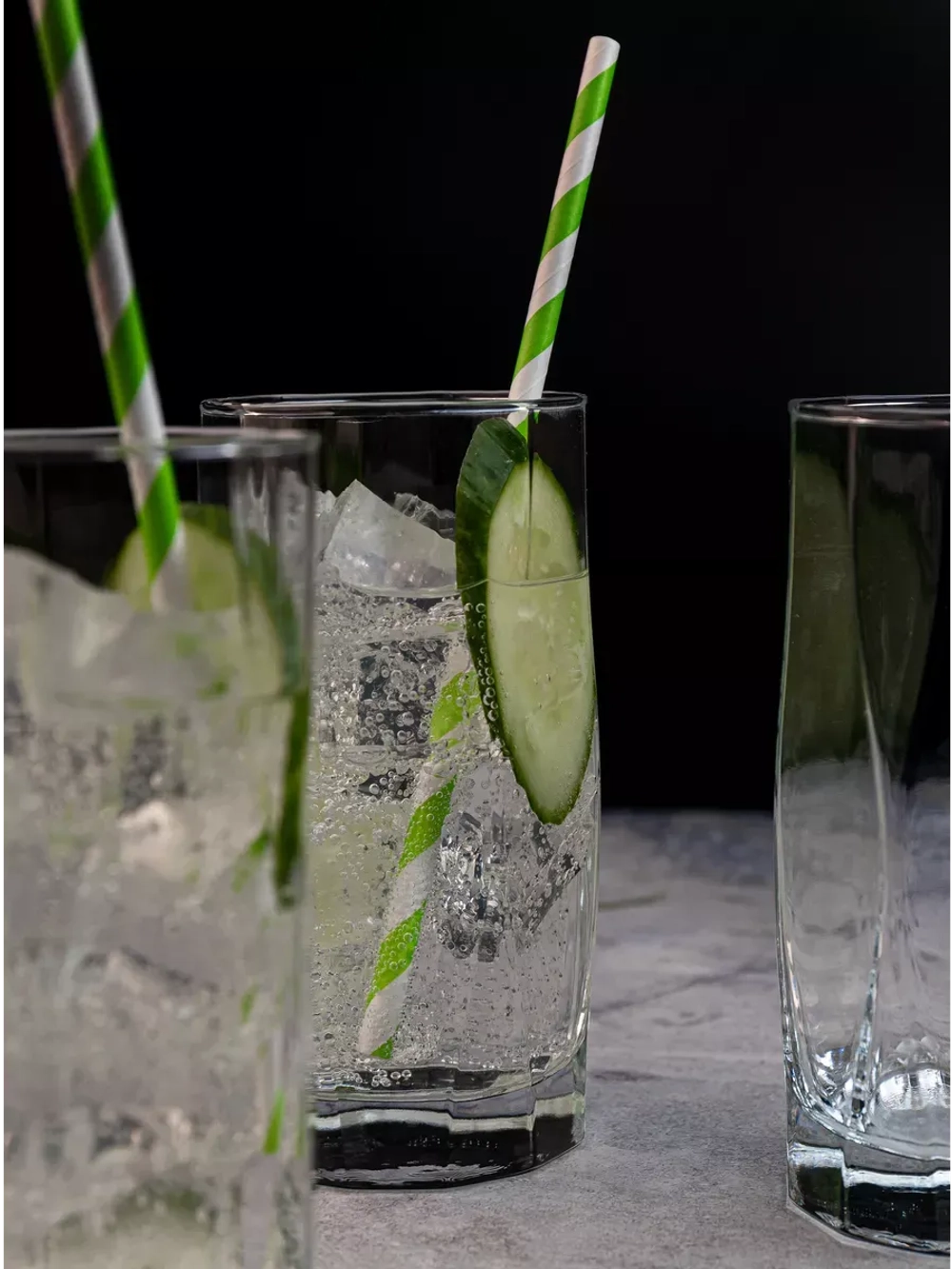 Набор изогнутых бокалов для воды, 450 мл, 6 шт. прозрачные