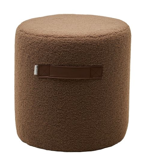 Пуф для гостиной HARTA NINI-02 Тауп, teddy  / TKS-03 темно-коричневый, экокожа