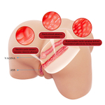 Телесный мастурбатор Julia с 2 любовными тоннелями (Цвет: телесный)