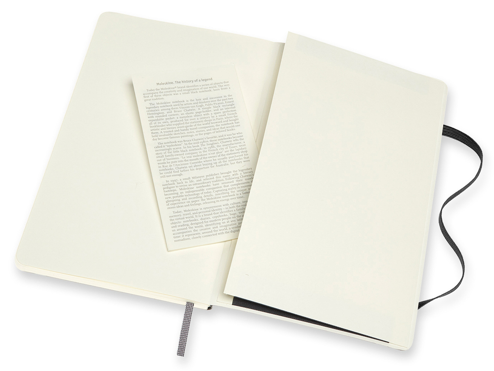 Блокнот Moleskine Classic SOFT DOUBLE (NB313SBK) 13х21 см, 192 стр. в линейку/без линовки, черный