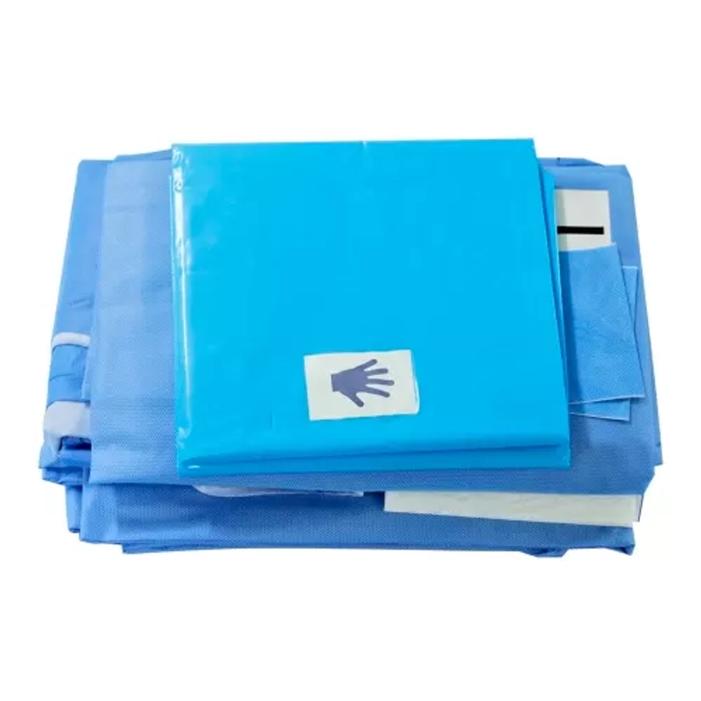 Комплект белья хирургический стерильный «Стандарт» для родовспоможения (простыни, чехол, салфетки, зажим пупочный)