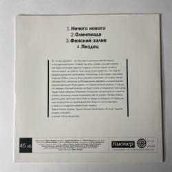 Винтажная виниловая пластинка 7 дюймов (маленькая пластинка) Группа Рубль Сергей Шнуров (Россия 2009)