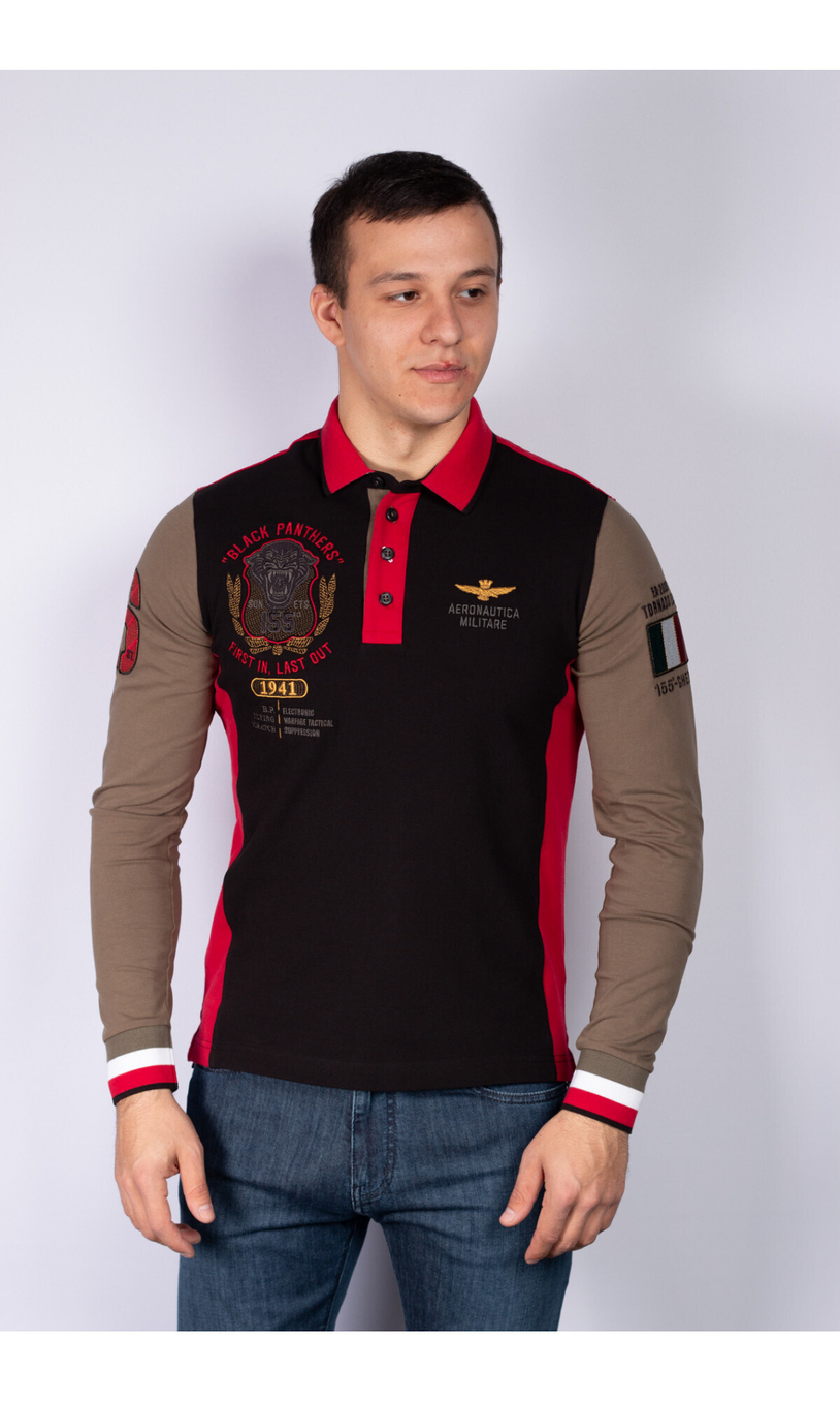 Поло с длинным рукавом  AERONAUTICA MILITARE