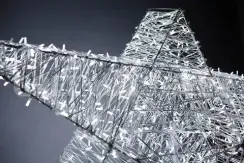 Макушка Гагаринская звезда из стекло-нити 150 см. для елей высотой от 10 до 20 м., белая, Green Trees (gag-sn-150white)