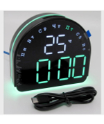 Часы-будильник настольные LED 5522 black