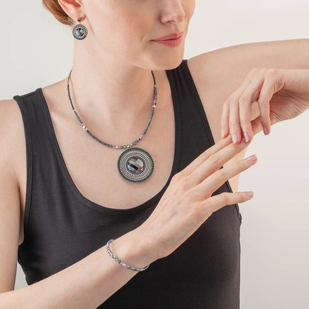 Браслет Coeur de Lion Blue-Green-Lilac 5036/30-0754