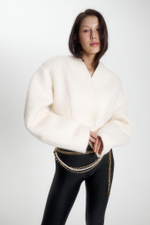 Укороченный жакет из шерсти