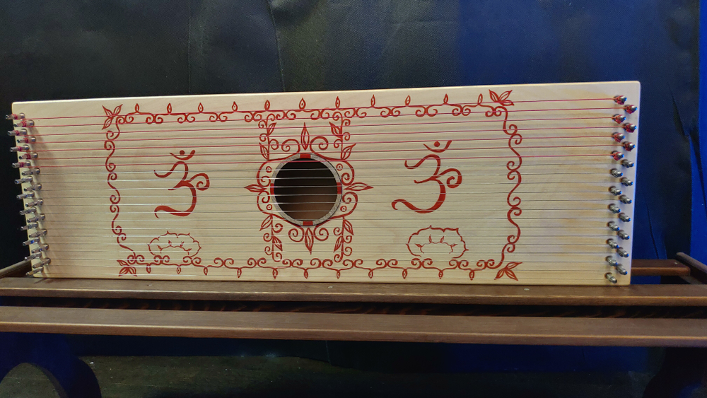 Монохорд 21 струна светлый с росписью