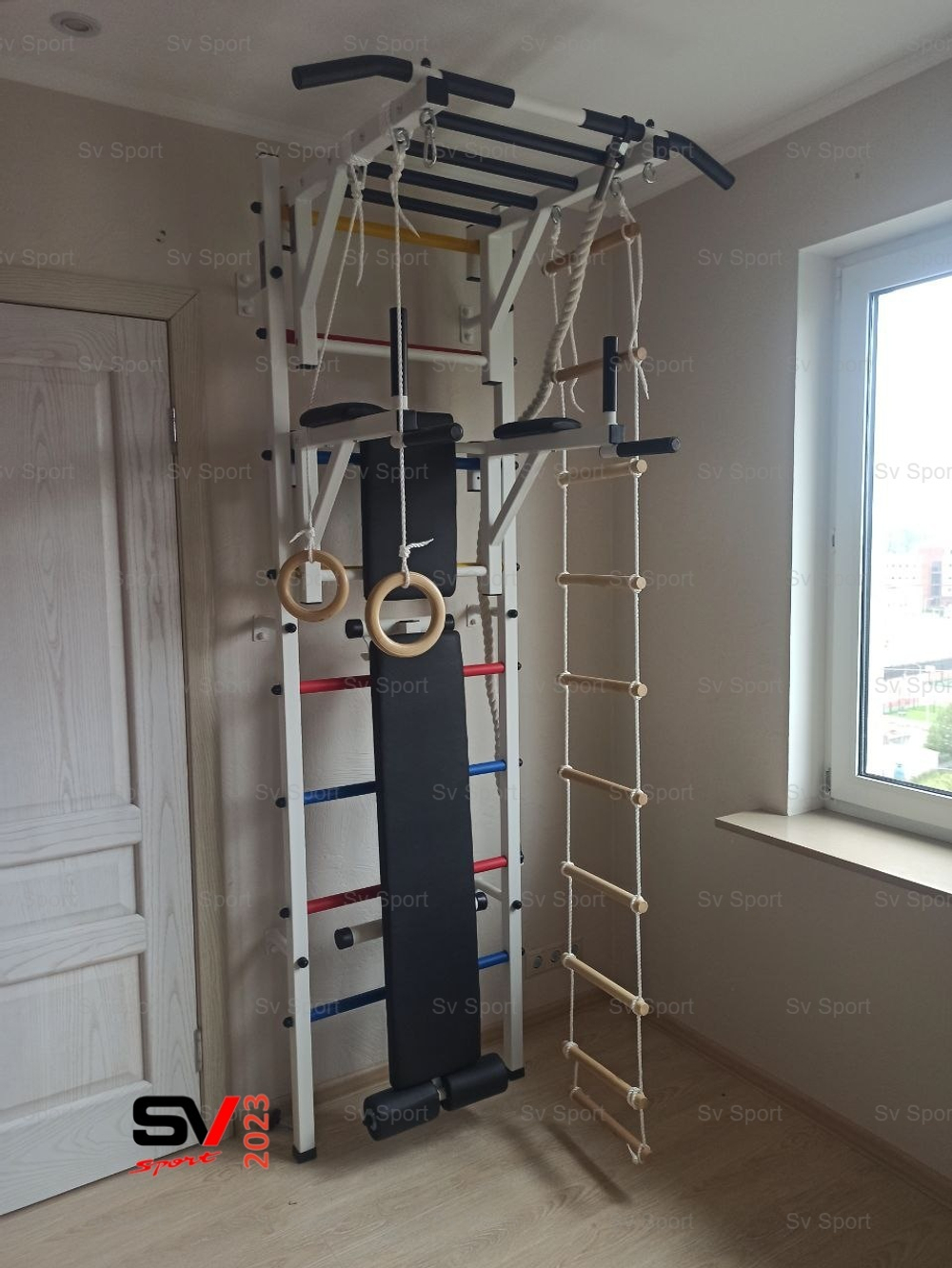 Монтаж шведской стенки Sv Sport в пеноблочные, газоблочные стены