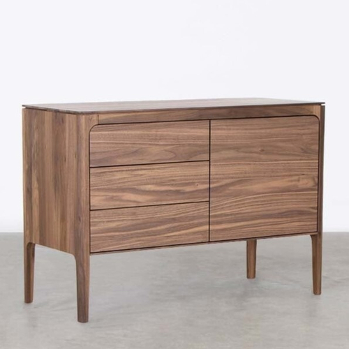 Тумба из массива и шпона американского ореха - 2 отсека - ZIGGY