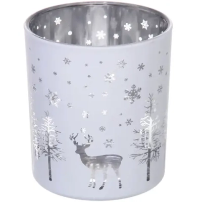 Подсвечник «Лесной олень» 7*7,8 см, Белый