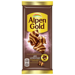 Шоколад Alpen Gold Два шоколада 80гр