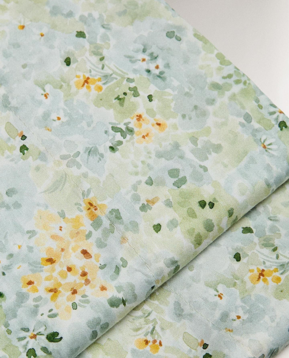 Zara Home - Простыня с изображением цветов, зеленый, 270x280 см