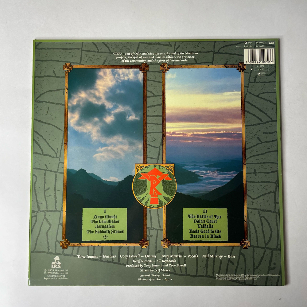 Винтажная виниловая пластинка LP Black Sabbath Tyr (Германия 1990)