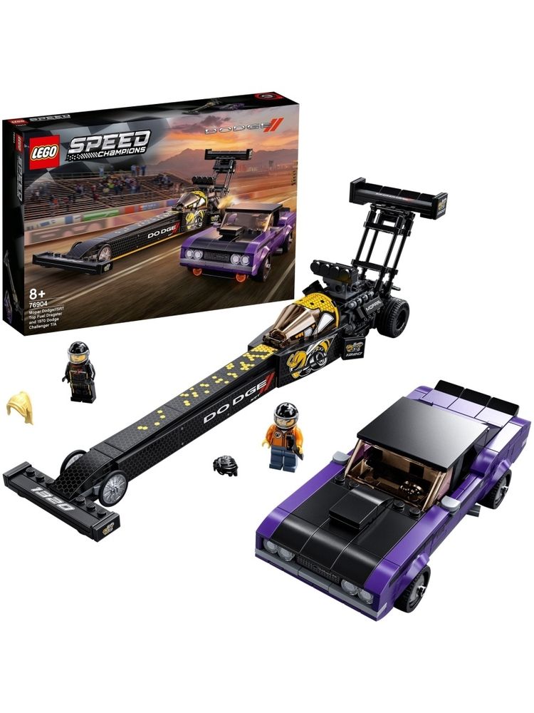 Конструктор LEGO Speed Champions 76904 Mopar Dodge//SRT Top Fuel Dragster and 1970 Dodge Challenger T/A