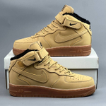 Кроссовки Nike AirForce на меху #436 (беж.)