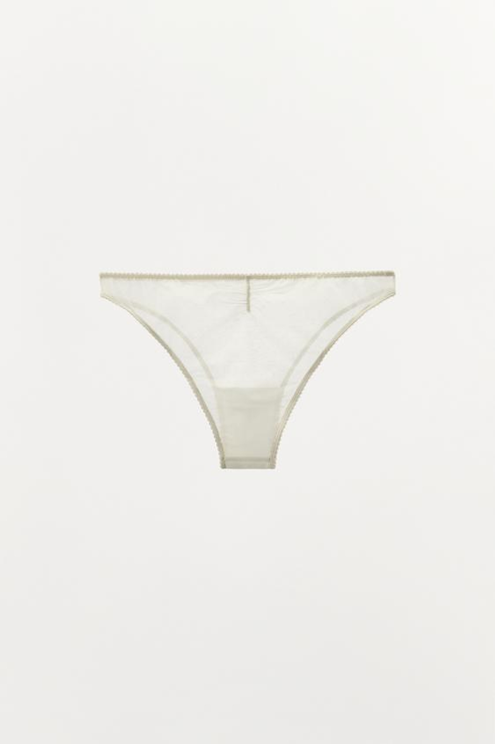 ZARA ТРУСЫ ИЗ СЕТЧАТОЙ ТКАНИ В ГОРОШЕК, ЭКРЮ