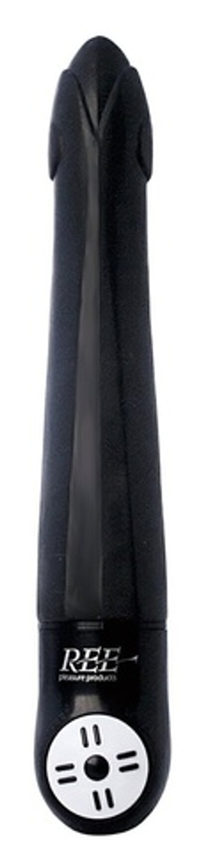 Чёрный вибромассажёр Karma - 17,8 см.