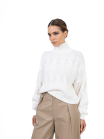 Женские кожаные брюки бежевые широкого кроя