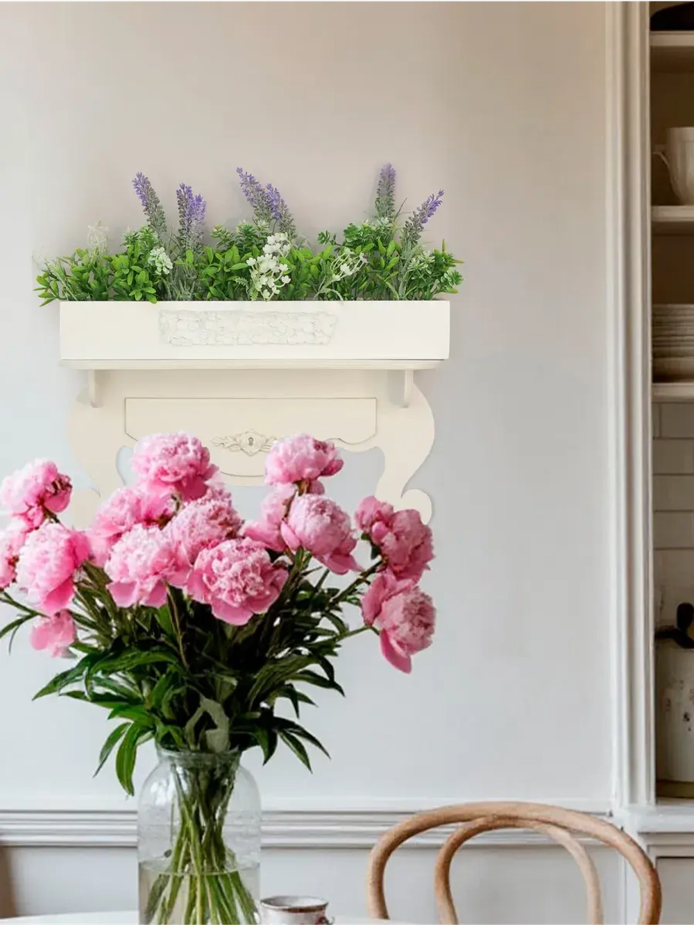 Искусственные цветы для декора "Ящик с растениями"