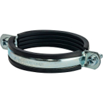 Хомут для труб двухвинтовой STOUT - 3" (87-94 мм, шпилька, шуруп и дюбель в комплекте)