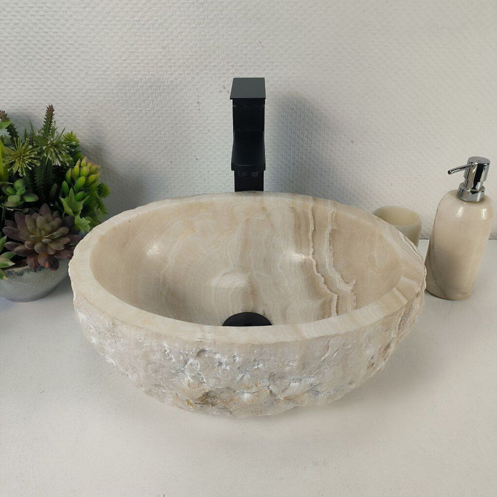 Каменная раковина из оникса Erozy White EO-04244 (41*32*15) 0212 из натурального камня