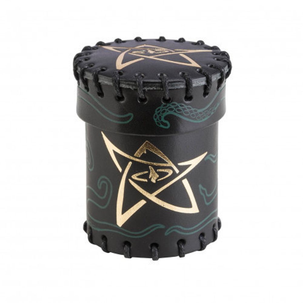 Call of Cthulhu Black &amp; green-golden Leather Dice Cup