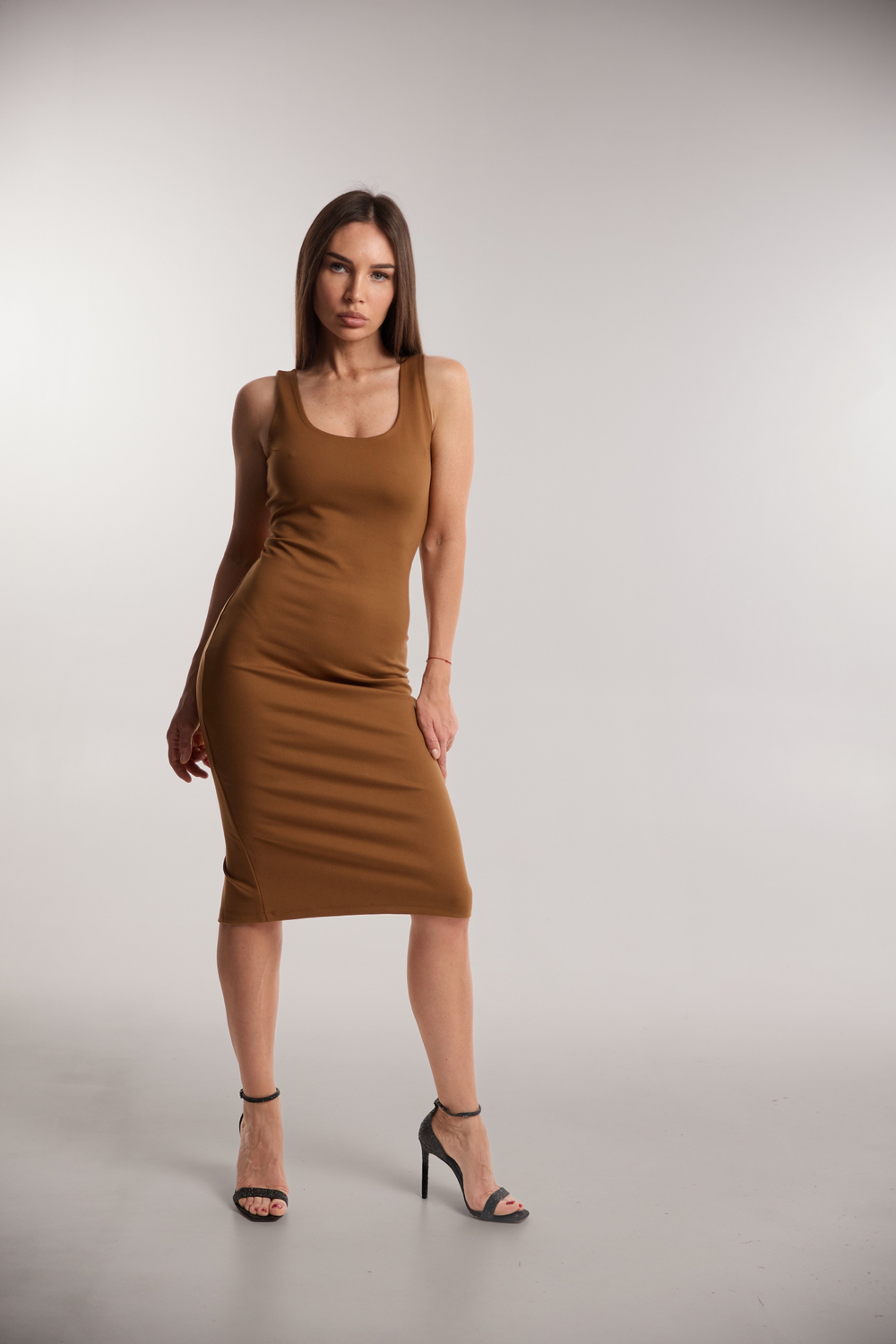 Платье-майка (Горчичный)