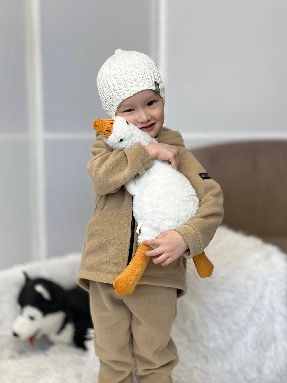 Флисовый костюм Светлый кофе