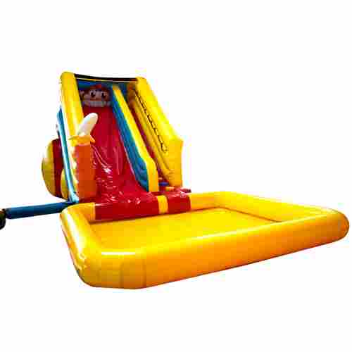 Надувная горка с бассейном «Мартышка» на постоянной подкачке 10*4*5 м