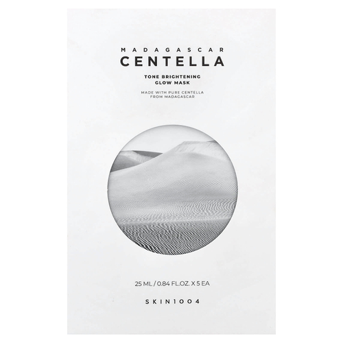 SKIN1004, мадагаскарская готу кола, осветляющая маска для сияния кожи, 5 шт., по 25 мл (0,84 жидк. унции)