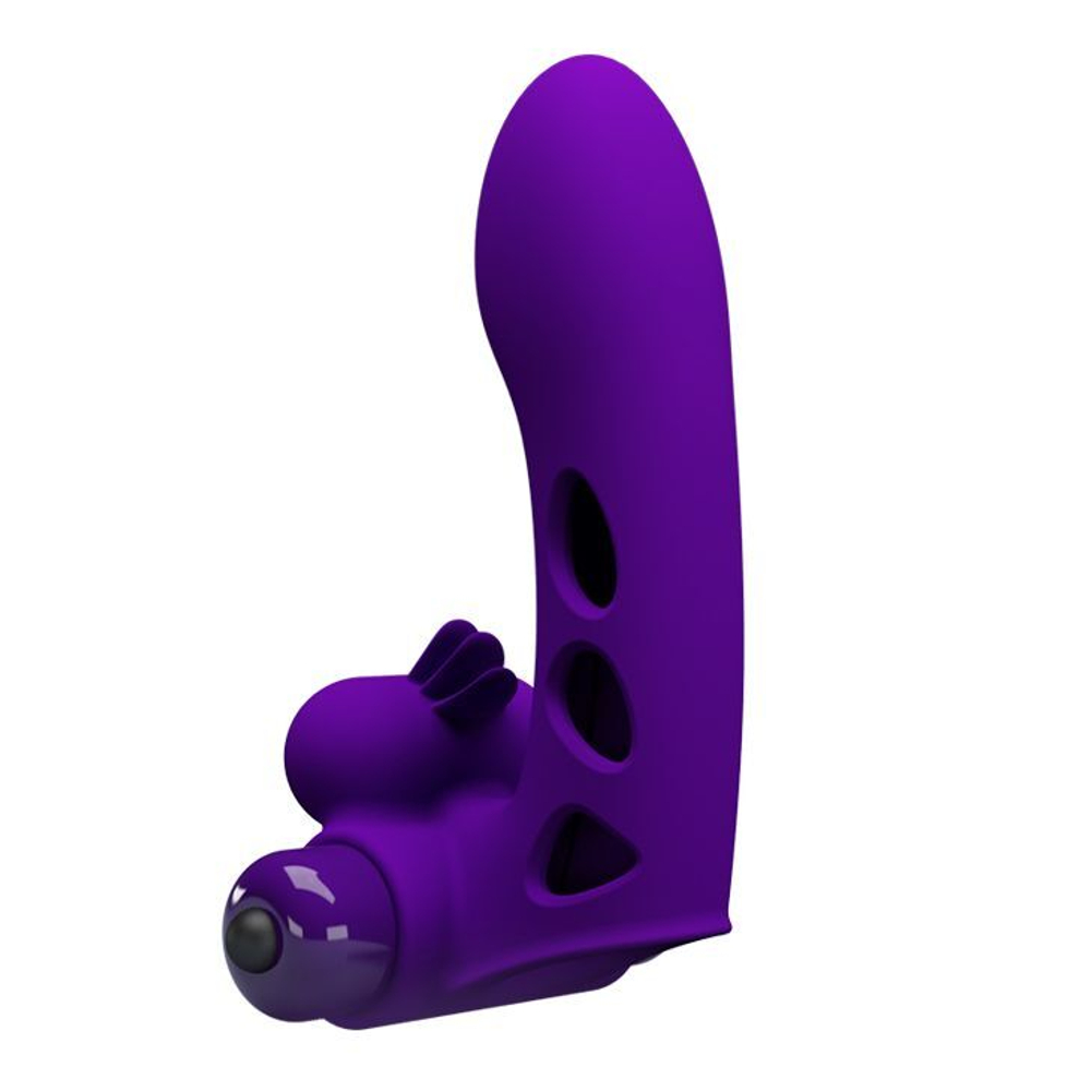 Фиолетовая вибронасадка на палец Orlando