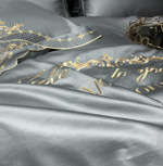 Постельное белье Сатин Гладкокрашеный Вышивка Делюкс DHC004