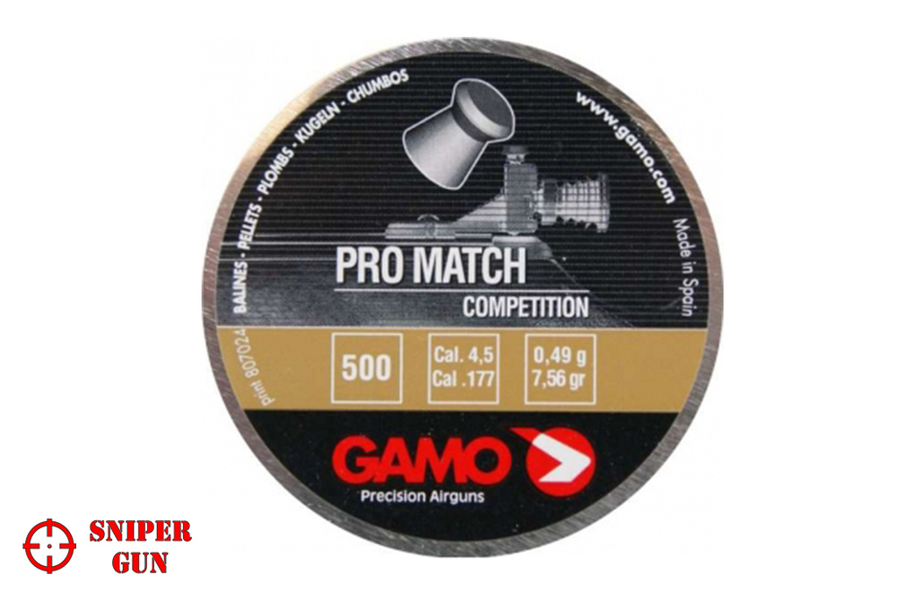Пуля пневм. "Gamo Pro-Match", кал. 4,5 мм. (500 шт.)
