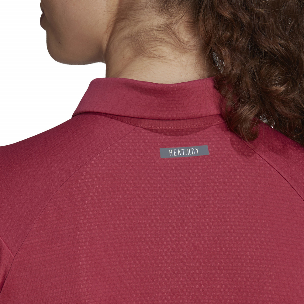 Женское поло Adidas Heat Ready Polo W - wild pink/cream white