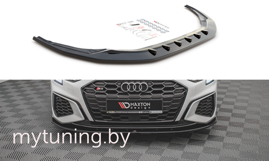 Сплиттер бампера переднего V.4  для AUDI A3 S-Line / S3 8Y (20-...)