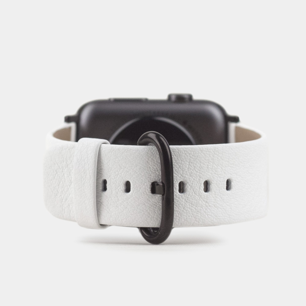 Ремешок кожаный для Apple Watch 42/44mm Classic белого цвета