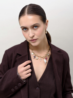 Цепь "Love Cross" Multi с жемчужиной Gold