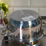 Кастрюля 2,5л нерж "Астра", d18см, h10см с металлической крышкой, ТРС, капсульное дно, индукция