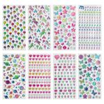 Наклейки гелевые "Яркое ассорти", 17,5х9 см, ассорти 8 видов, FUNSTER (ФАНСТЕР), 666101