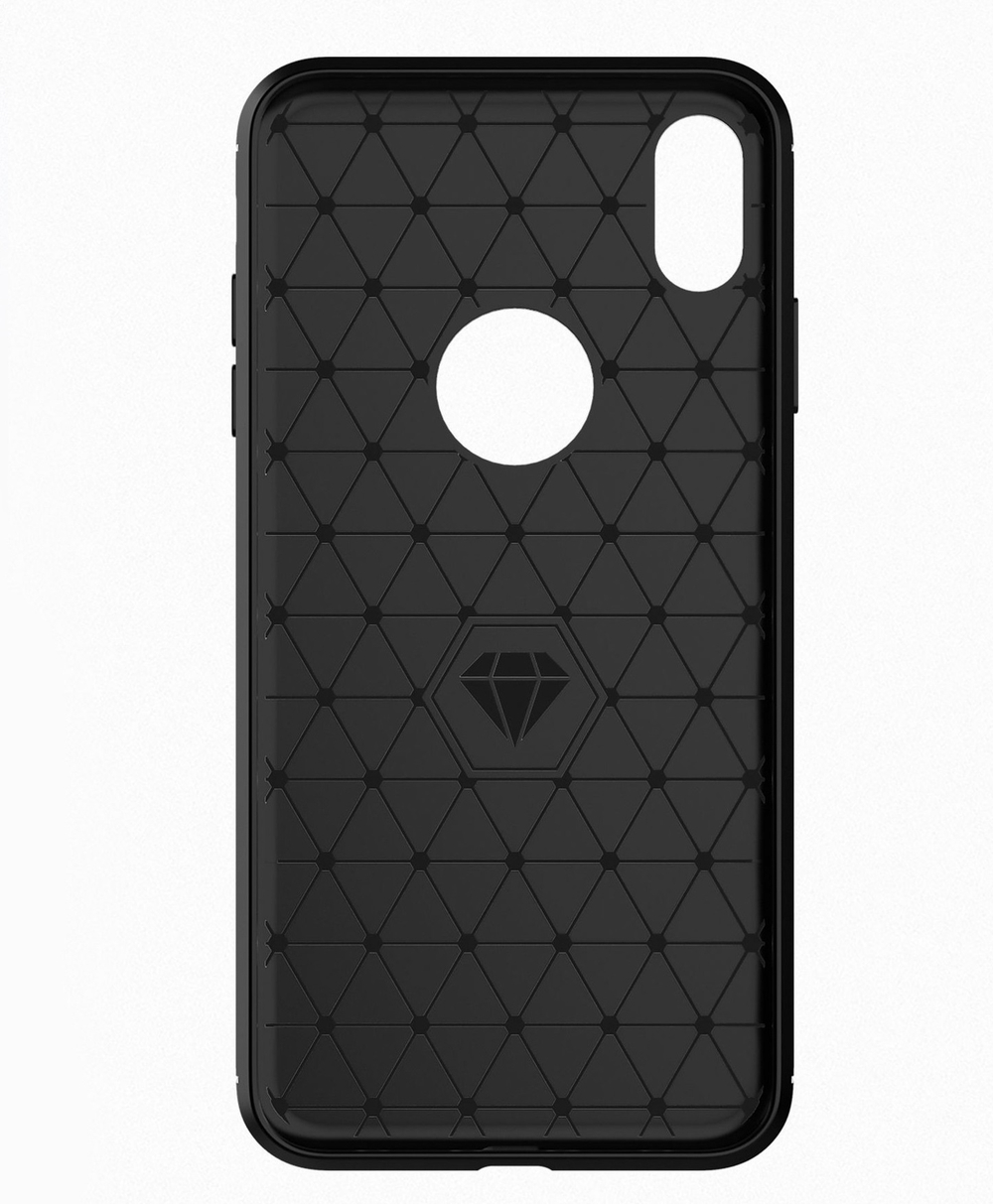 Чехол для iPhone XS цвет Black (черный), серия Carbon от Caseport