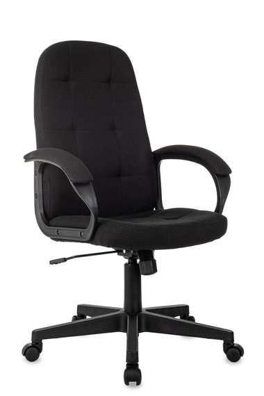 Кресло руководителя Бюрократ CH 002 Fabric черный 3C11 крестов. пластик