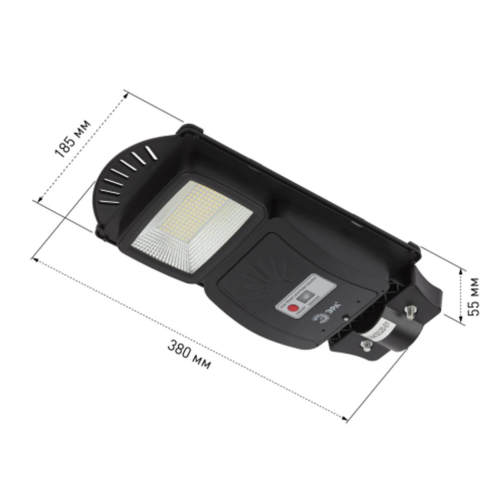 ЭРА Консольный светильник на солн. бат.,SMD, 20W, с датч. движ., ПДУ, 400 lm, 5000К, IP65