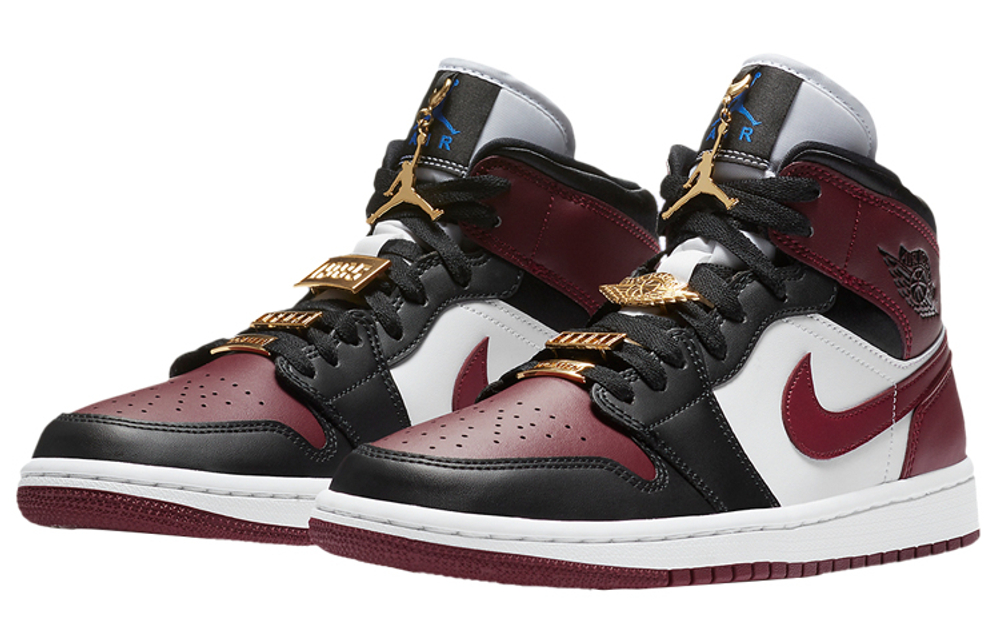 Jordan 1 Mid Se Black Dark Beetroot Women's