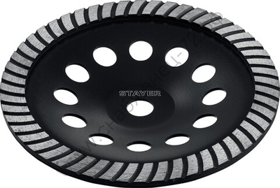 STAYER Turbo d 230 мм, Сегментированная алмазная шлифовальная чашка (33380-230)