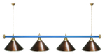 Лампа STARTBILLIARDS 4 пл. (плафоны зеленые,штанга золотая,фурнитура золото)