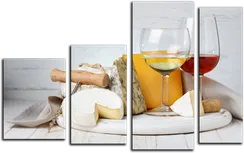Модульная картина "Сочетание сыров"