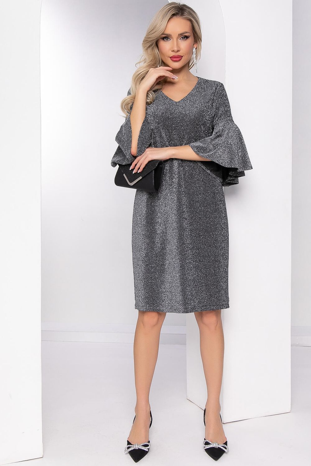 Платье "Кэрол" (серебро) П8028 LT Collection (Акция)