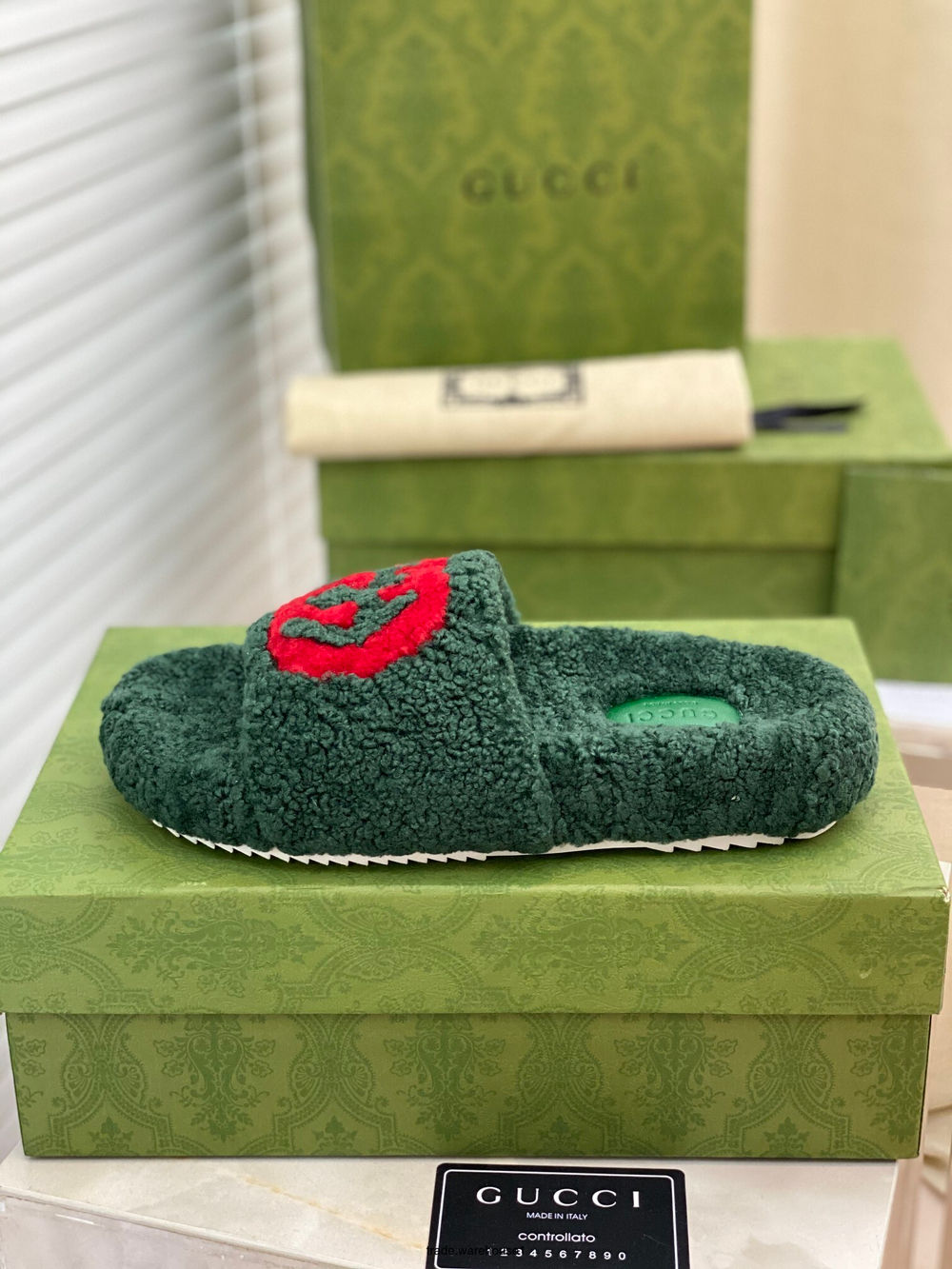 Gucci Wool Slide Sandal