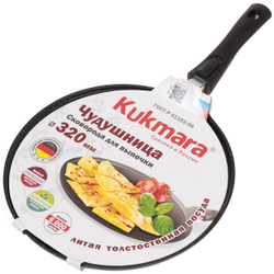 Сковорода-чудушница алюминий, 32 см, антиприг, Kukmara, Темный мрамор, счмт321а, съем руч